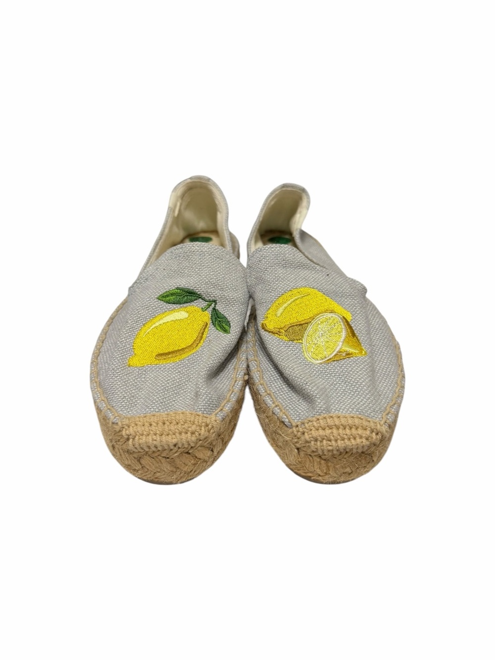 Soludos Solid Light Blue/Tan Canvas Slip Ons